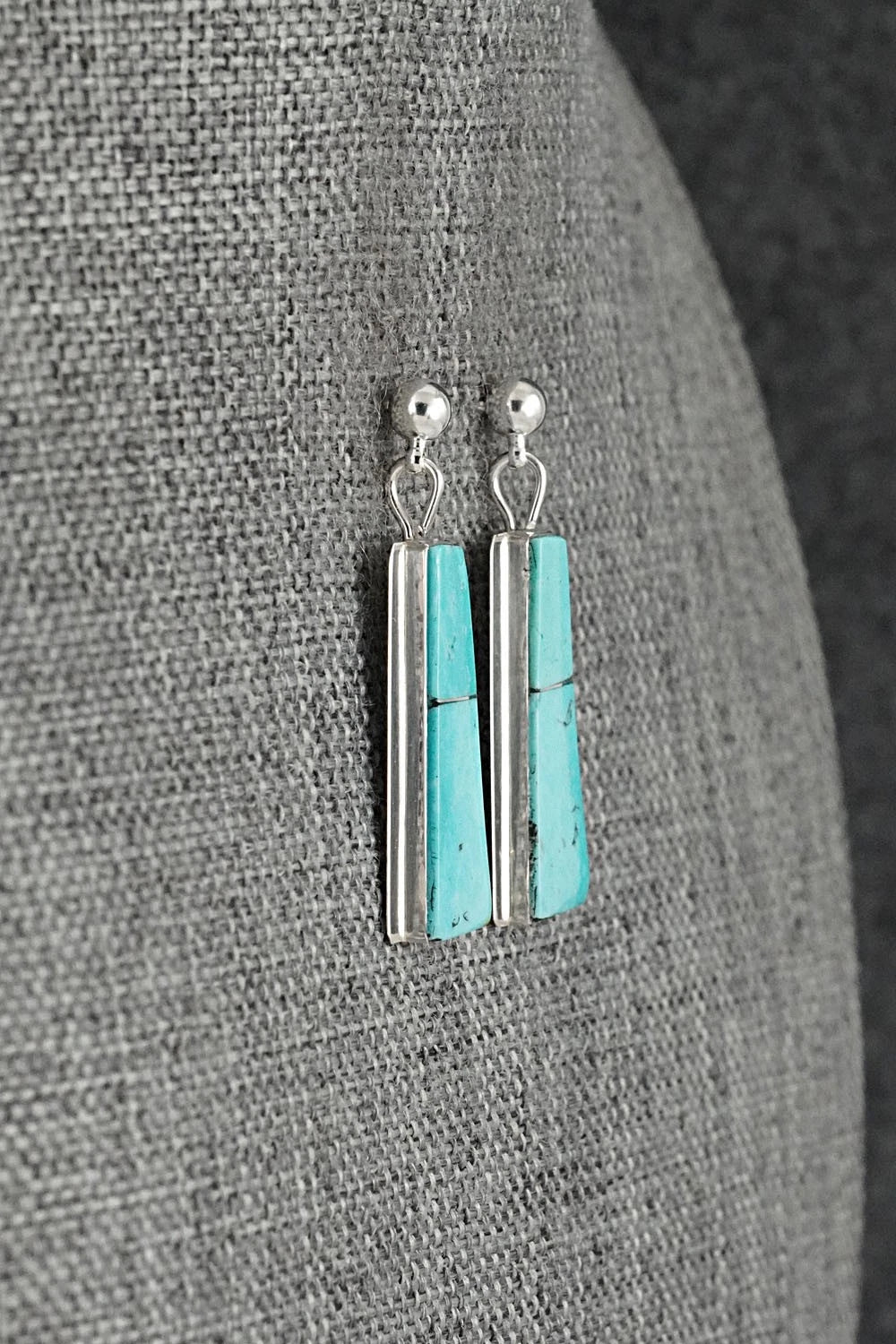 Turquoise & Sterling Silver Earrings - Brenda Pete