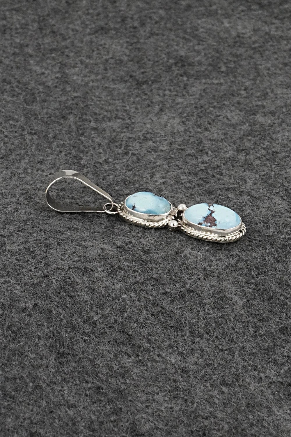 Turquoise & Sterling Silver Pendant - Eugene Gruber