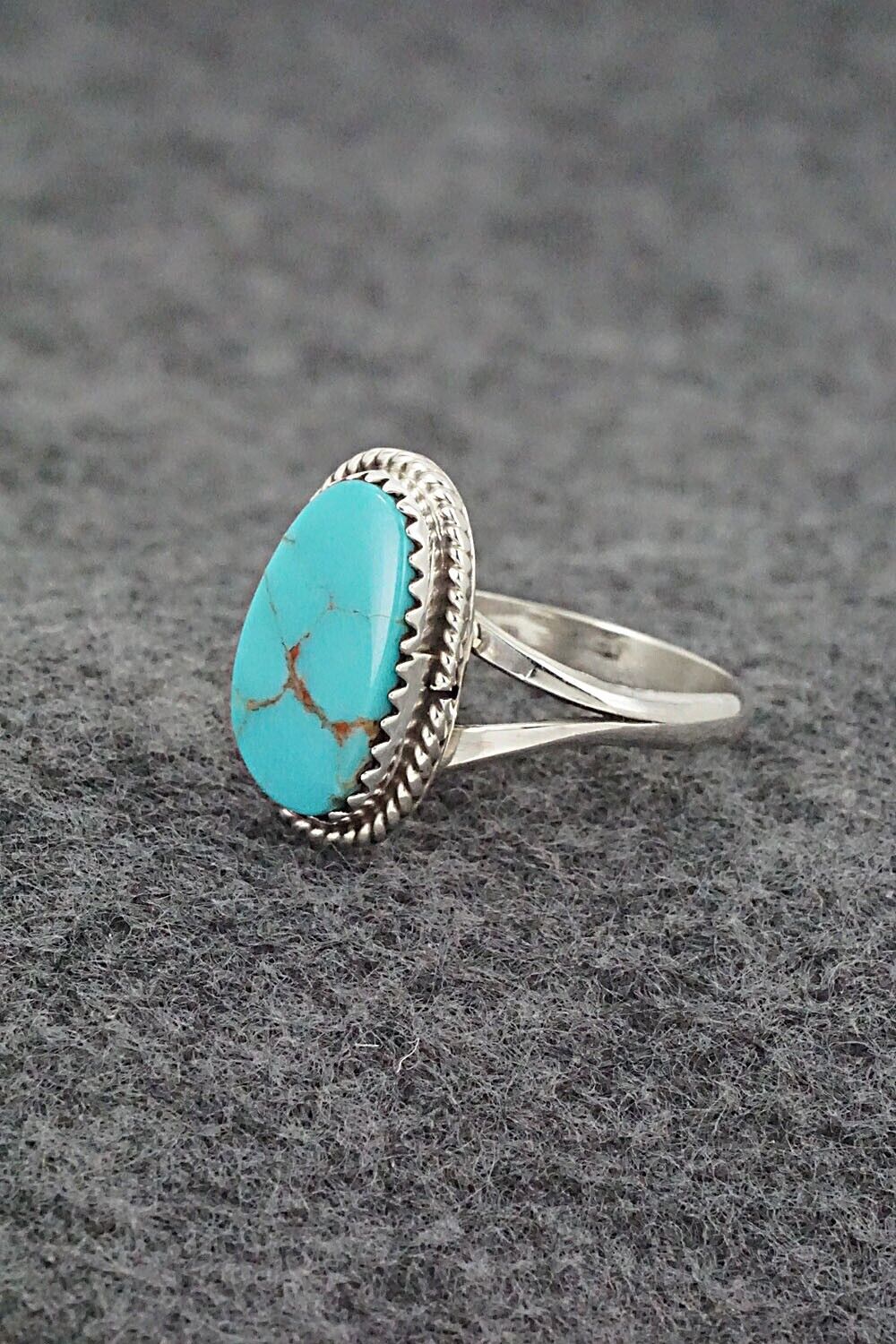 Turquoise & Sterling Silver Ring - Robert Martinez - Size 8