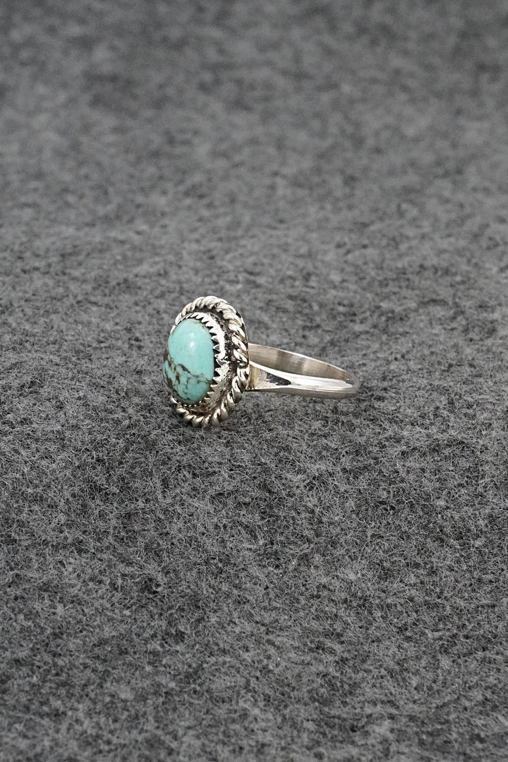 Turquoise & Sterling Silver Ring - Darius Arviso - Size 7