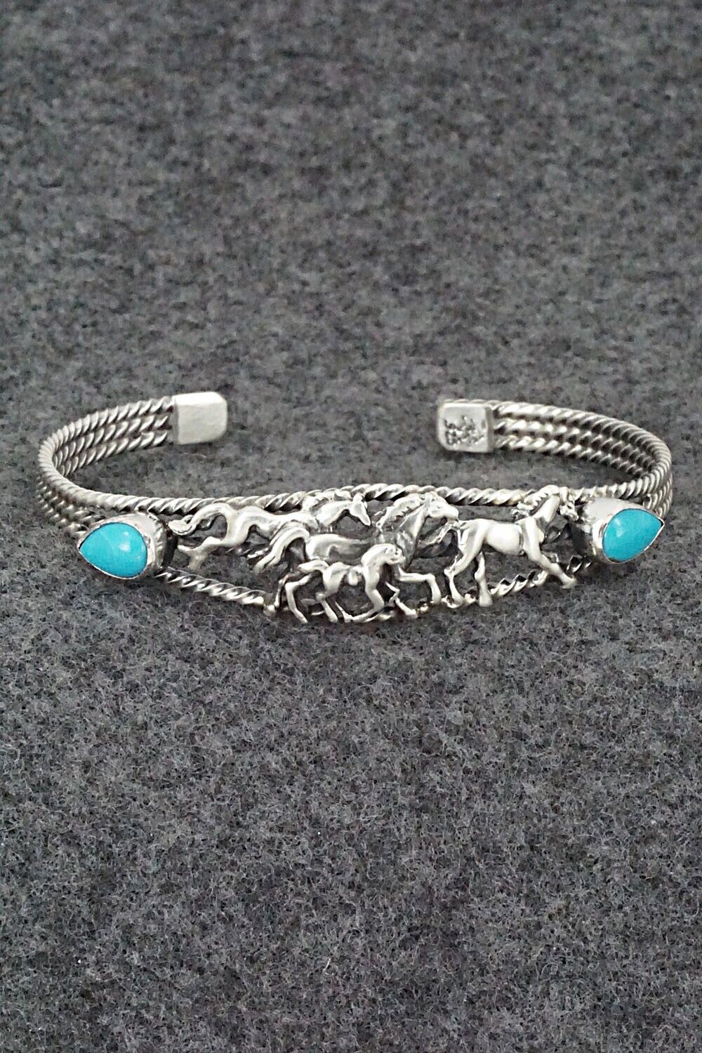 Turquoise & Sterling Silver Bracelet - Bobby Platero