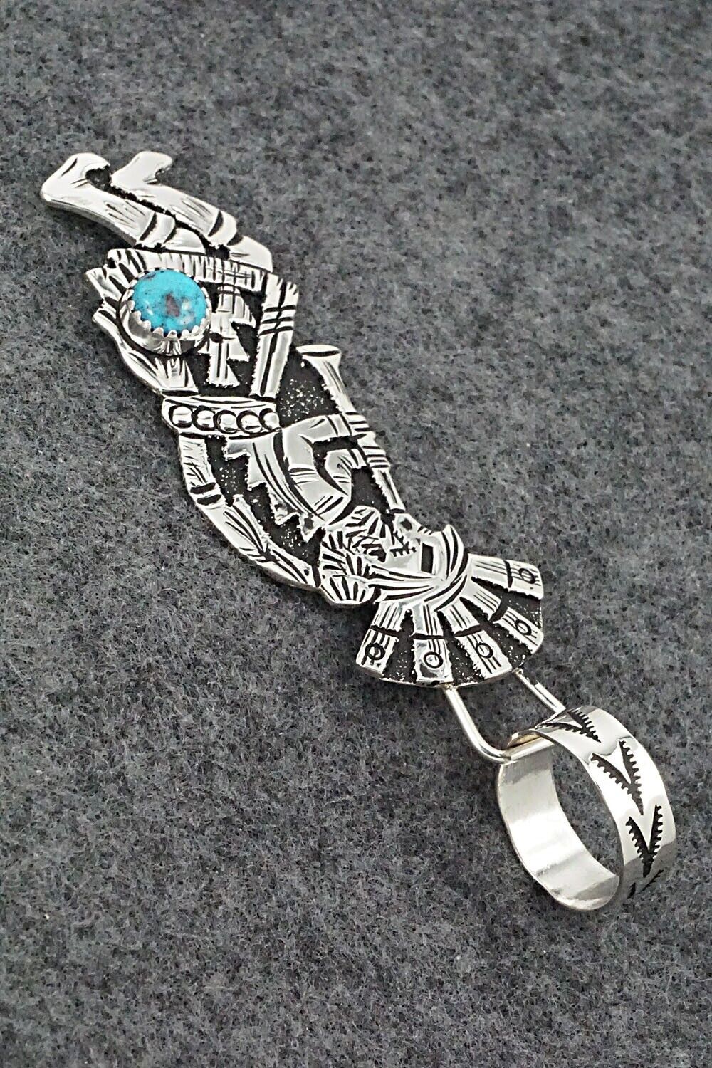 Turquoise & Sterling Silver Pendant - Richard Singer