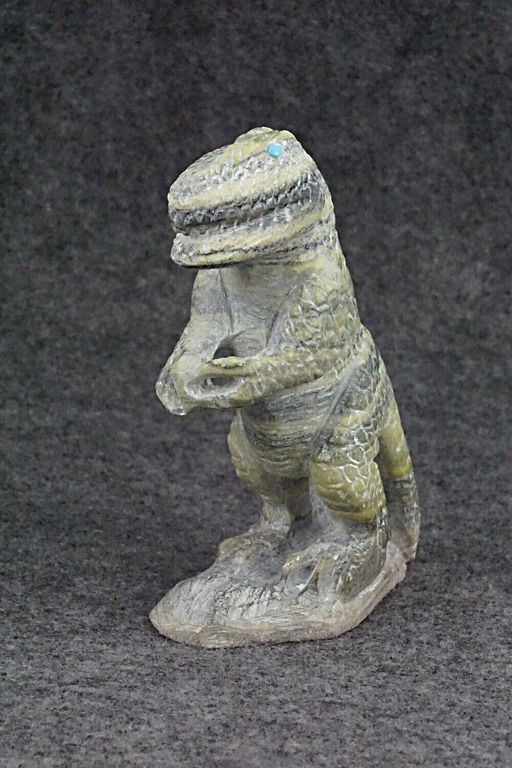 T-Rex Dinosaur Zuni Fetish Carving - Derrick Kaamasee
