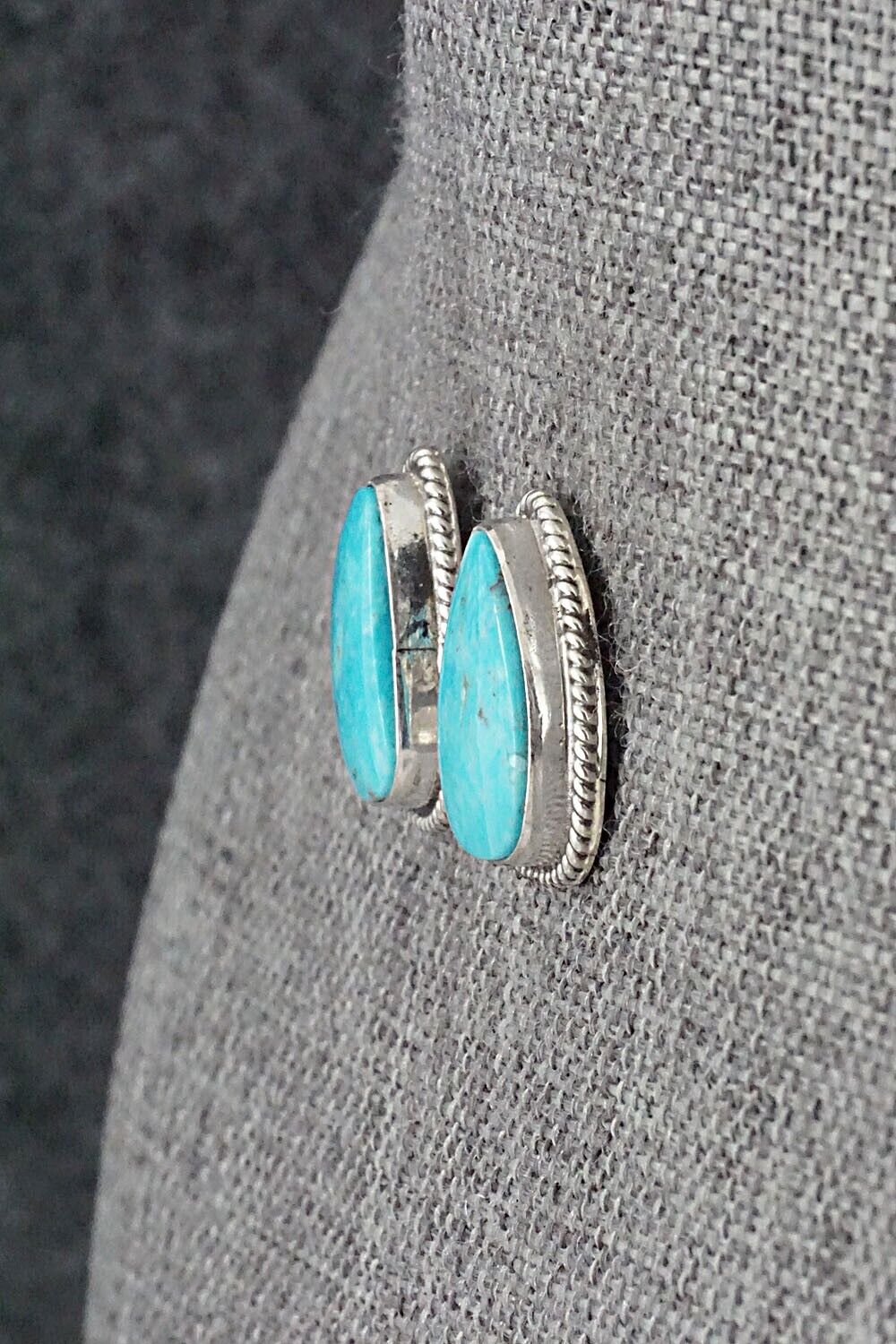 Turquoise & Sterling Silver Earrings - Sharon McCarthy