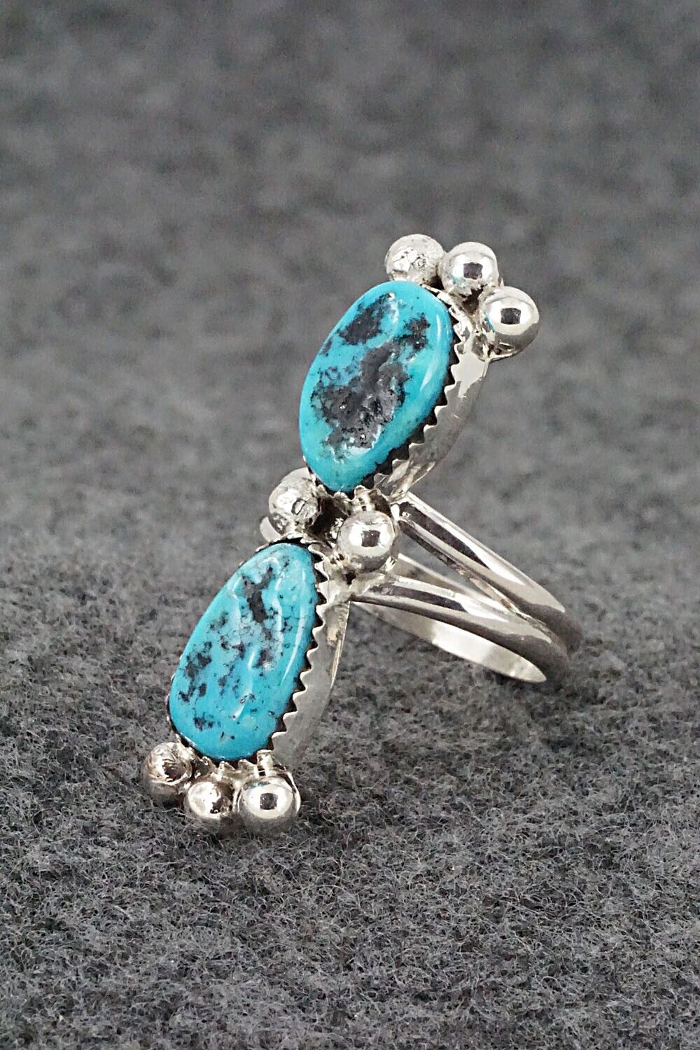 Turquoise & Sterling Silver Ring - Jeff Lucio - Size 7.25