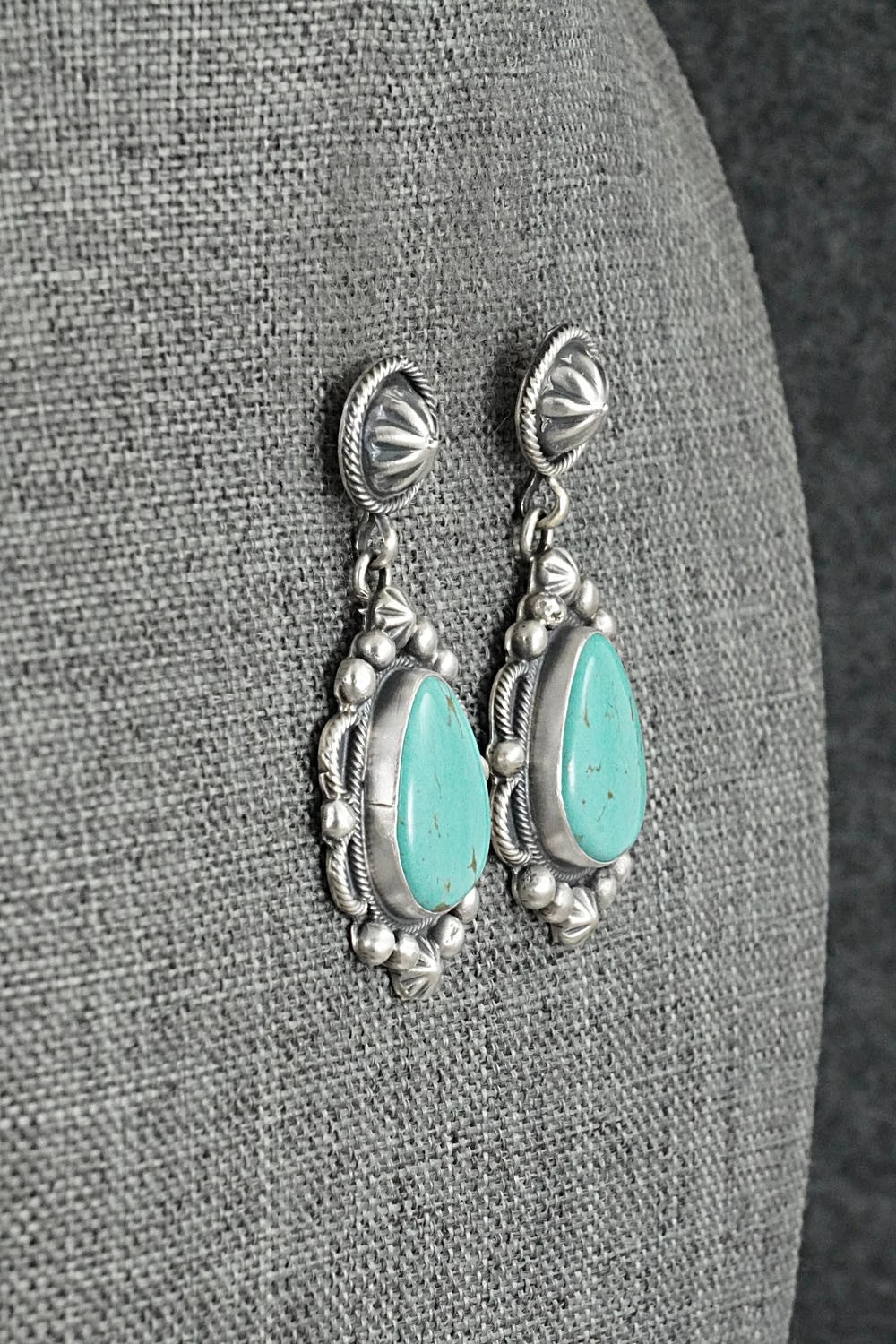 Turquoise & Sterling Silver Earrings - Darrin Livingston
