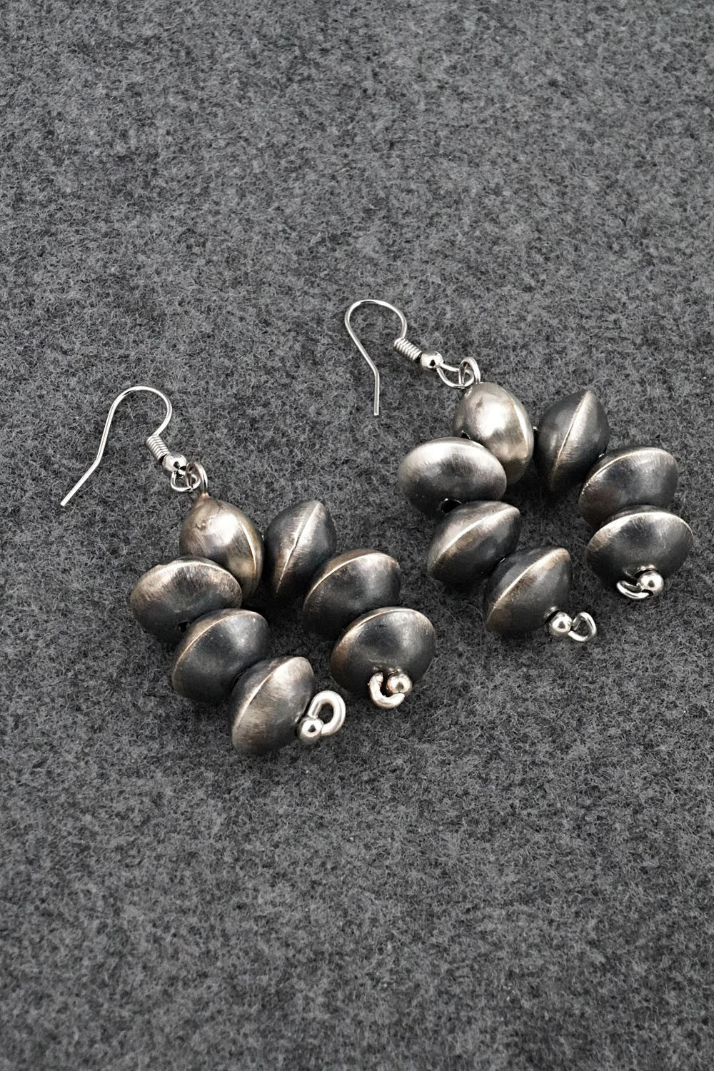 Sterling Silver Navajo Pearl Earrings - Ashanti Nez