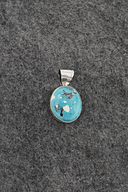 Turquoise & Sterling Silver Pendant - Eugene Gruber