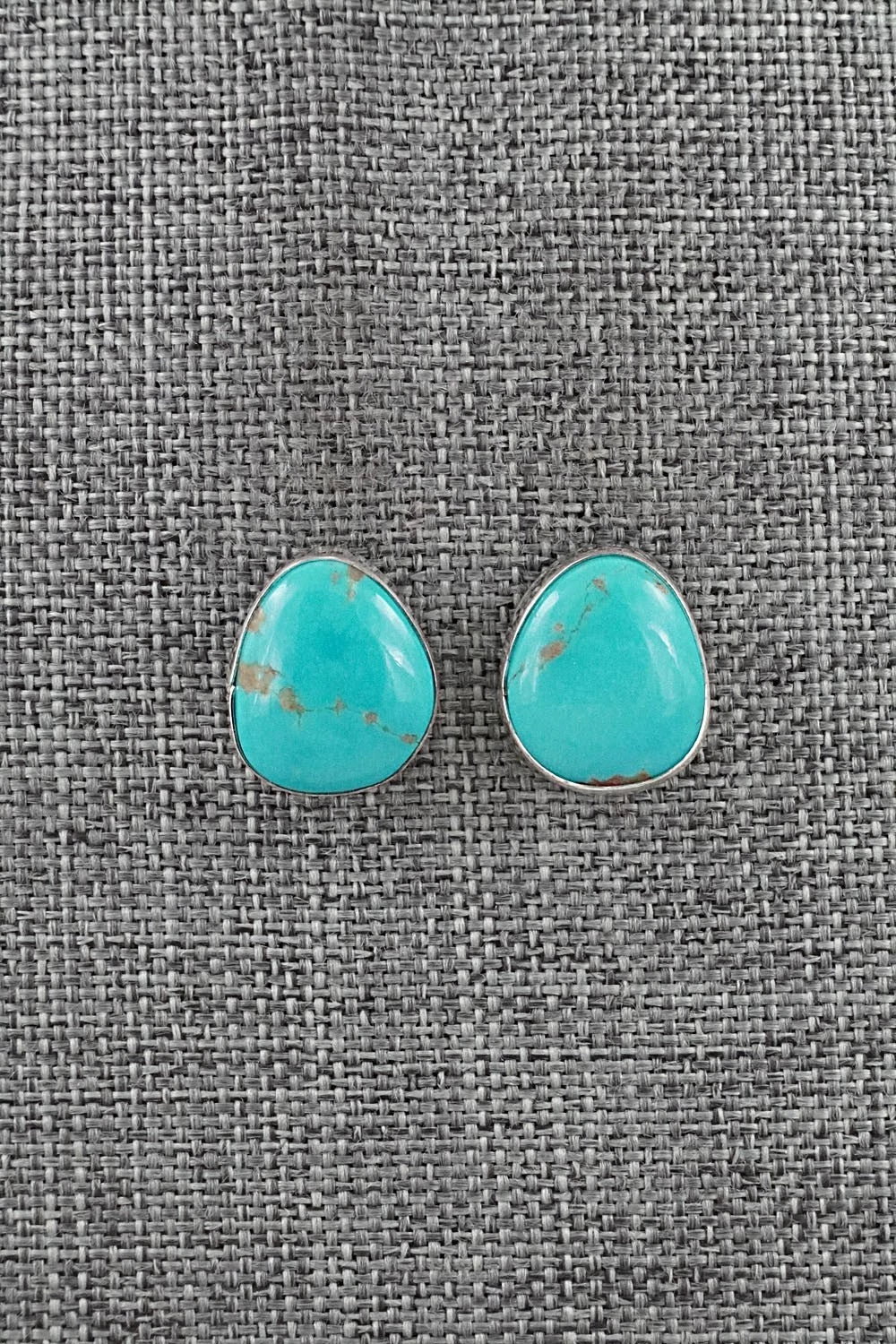 Turquoise & Sterling Silver Earrings - Rosemary Saunders
