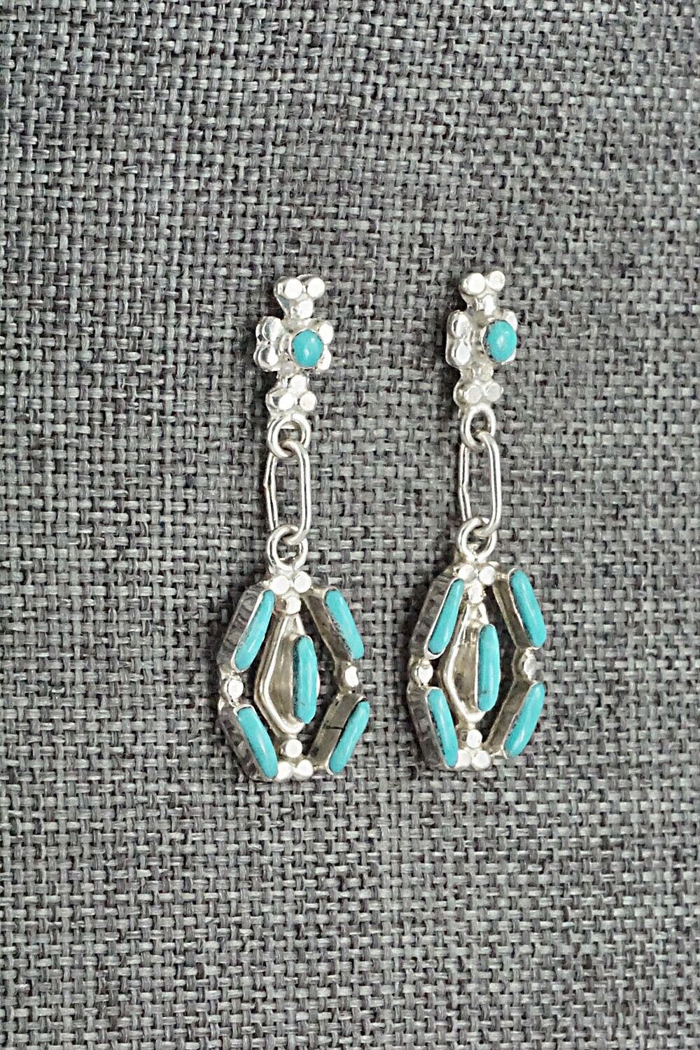 Turquoise & Sterling Silver Earrings - Phyllis Panteah