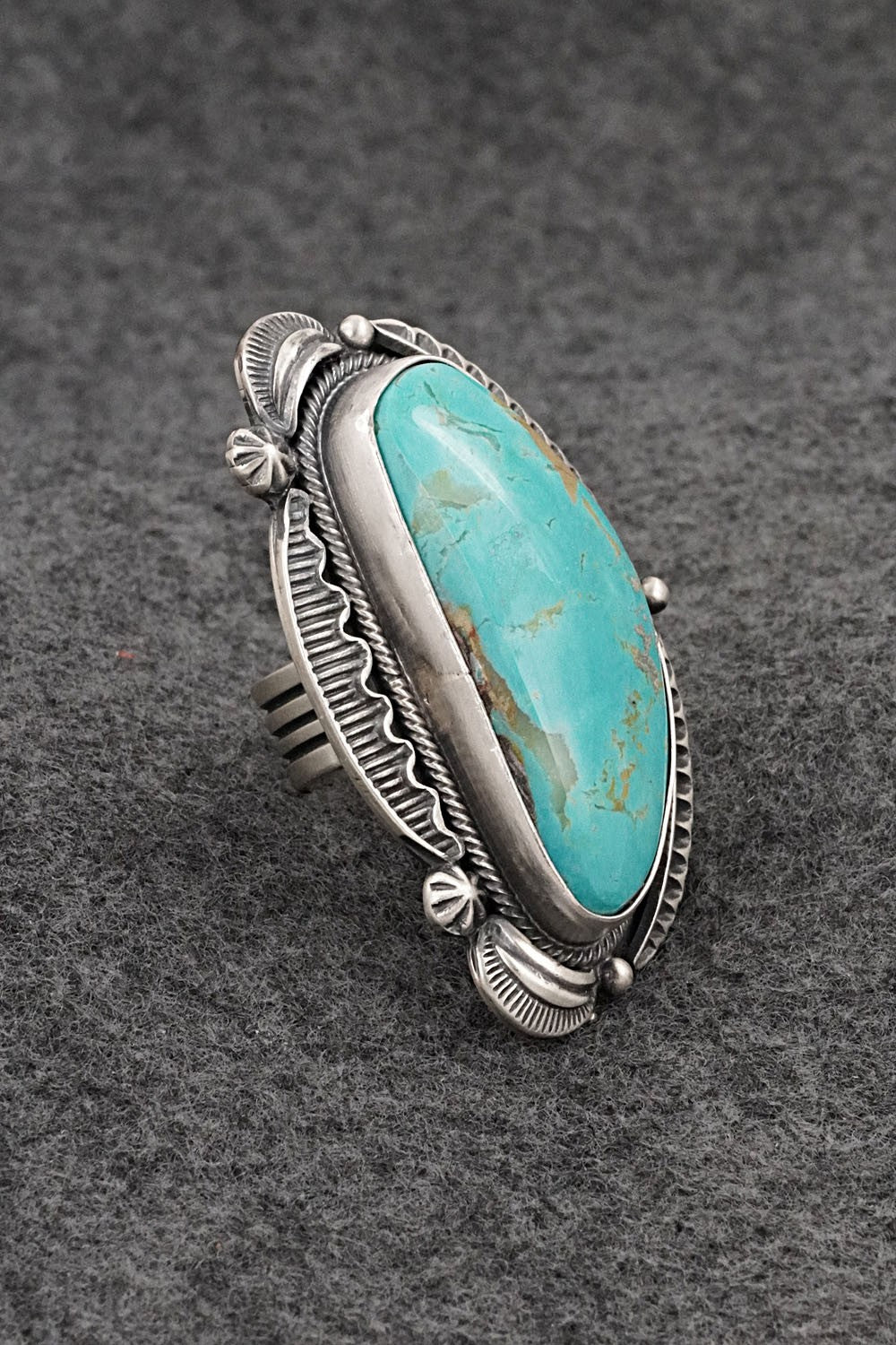 Turquoise & Sterling Silver Ring - Randy Boyd - Size 6.5