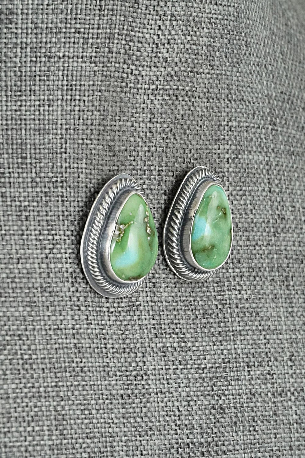 Turquoise & Sterling Silver Necklace and Earrings Set - Darrin Livingston