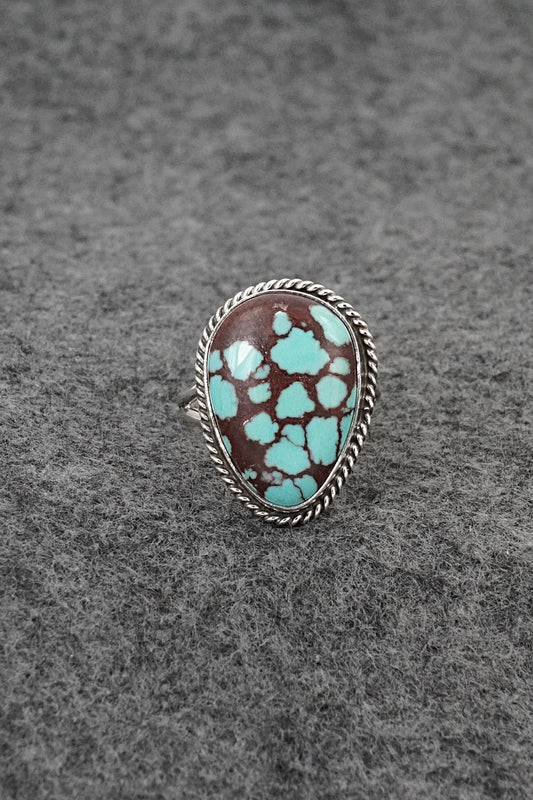 Turquoise & Sterling Silver Ring - Eugene Gruber - Size 8