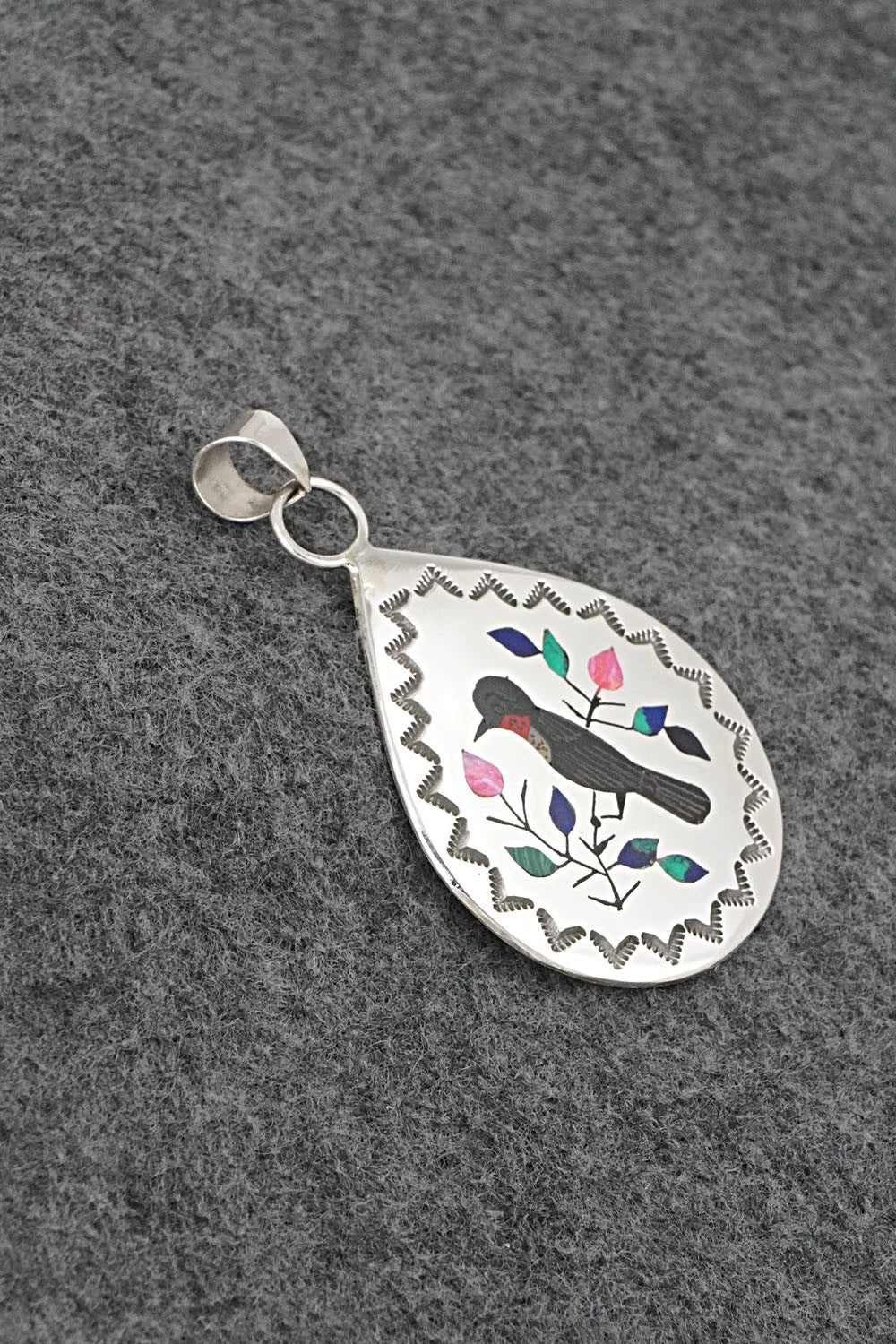 Multi-Stone & Sterling Silver Pendant - Raymond Boyd