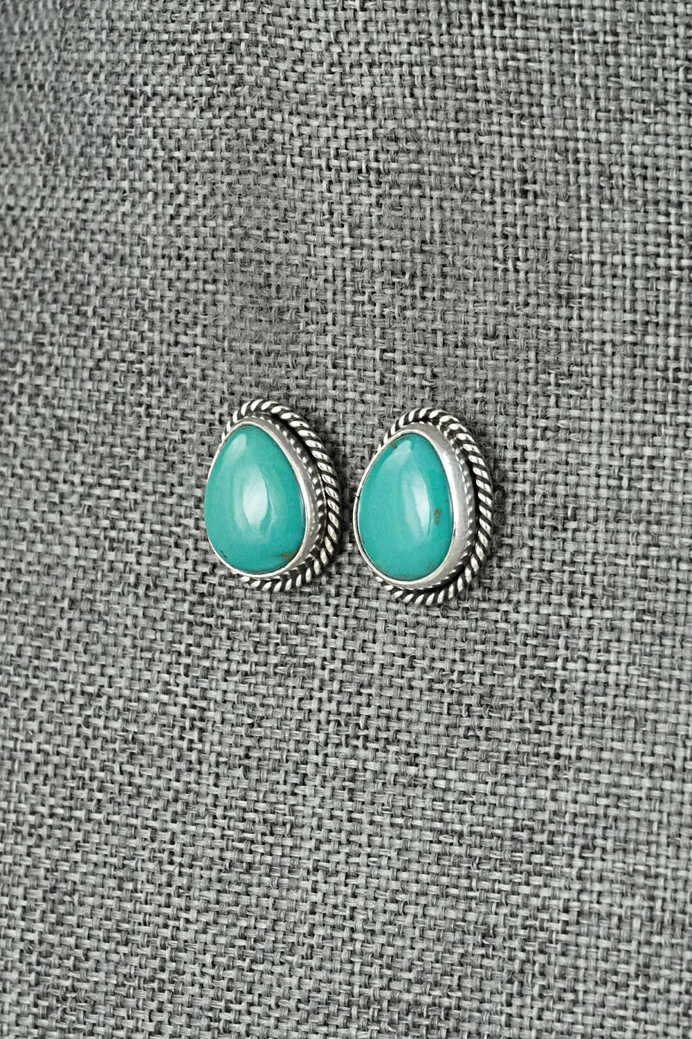 Turquoise & Sterling Silver Earrings - Rosemary Saunders