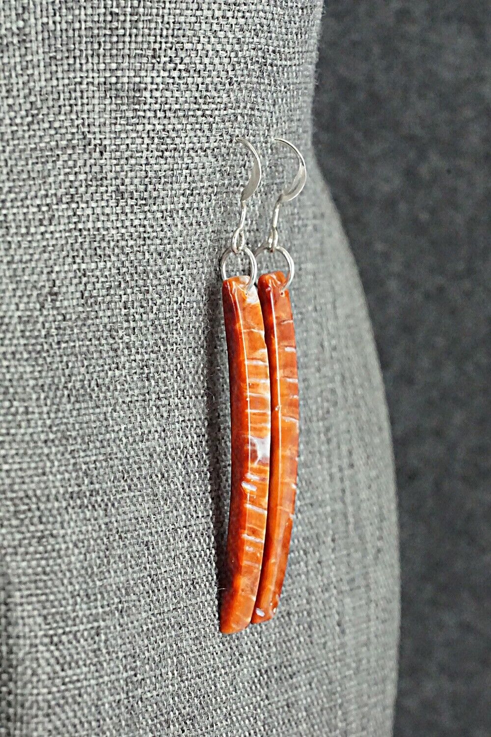 Spiny Oyster & Sterling Silver Earrings - Jesus Espino