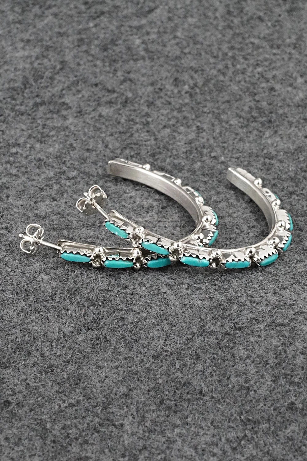 Turquoise & Sterling Silver Earrings - Murray Hannaweeka