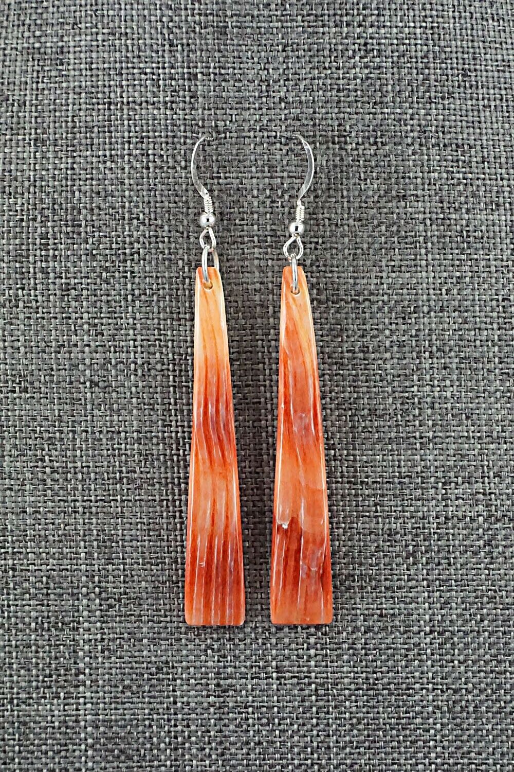 Spiny Oyster & Sterling Silver Earrings - Jesus Espino