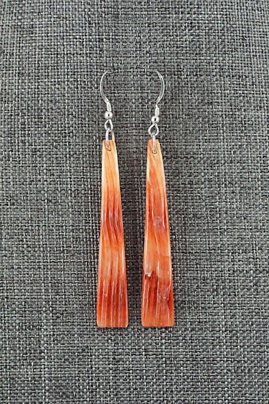 Spiny Oyster & Sterling Silver Earrings - Jesus Espino