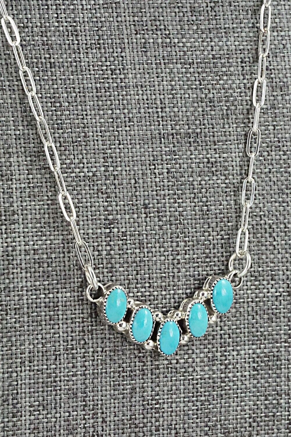 Turquoise & Sterling Silver Necklace - Anna Spencer