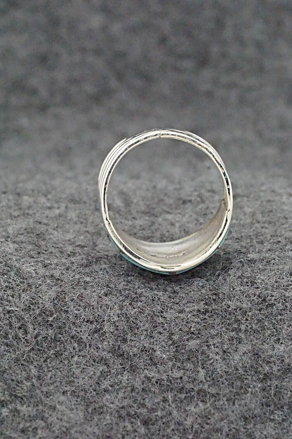 Turquoise & Sterling Silver Ring - Andrew Enrico - Size 8.5