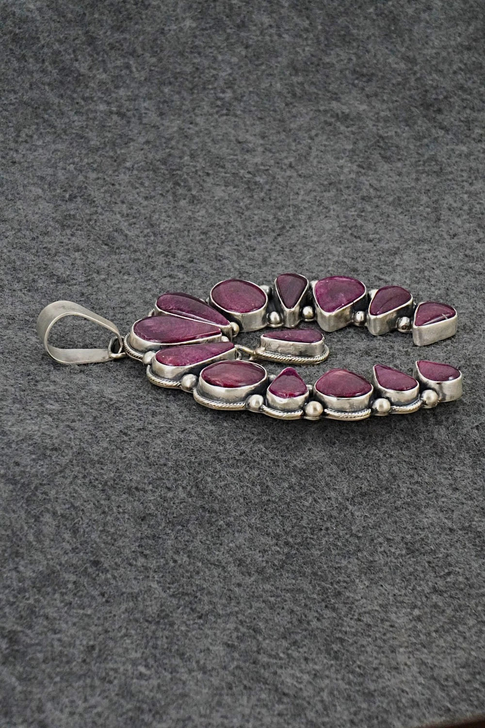 Spiny Oyster & Sterling Silver Pendant - Paul Livingston