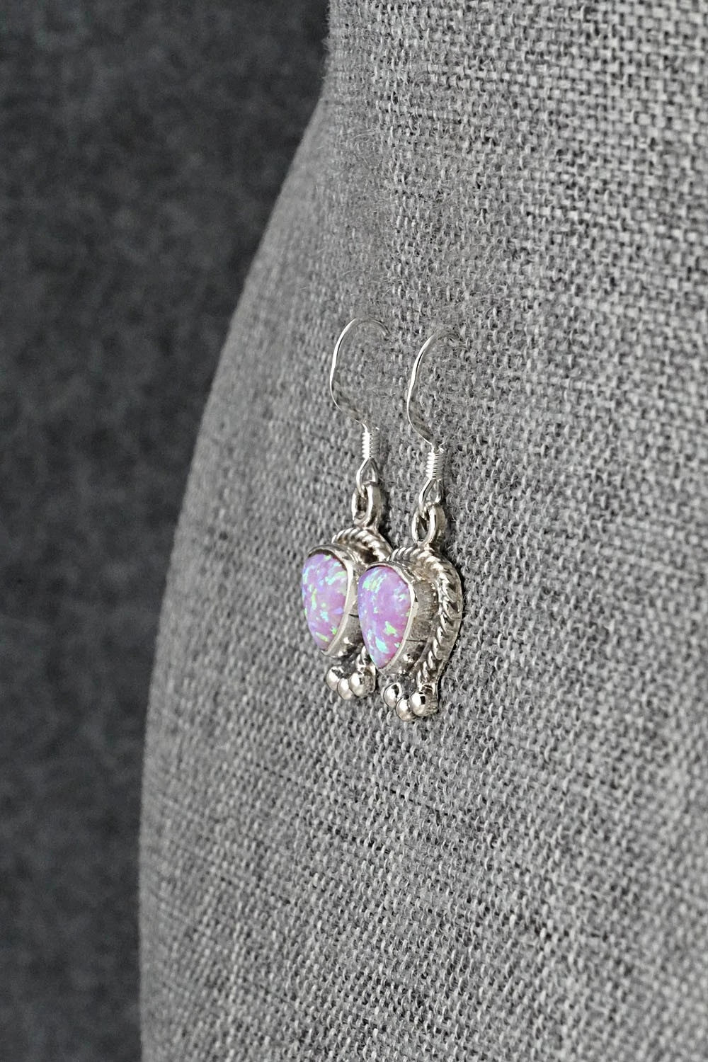 Opalite & Sterling Silver Earrings - Adelarae Yazzie