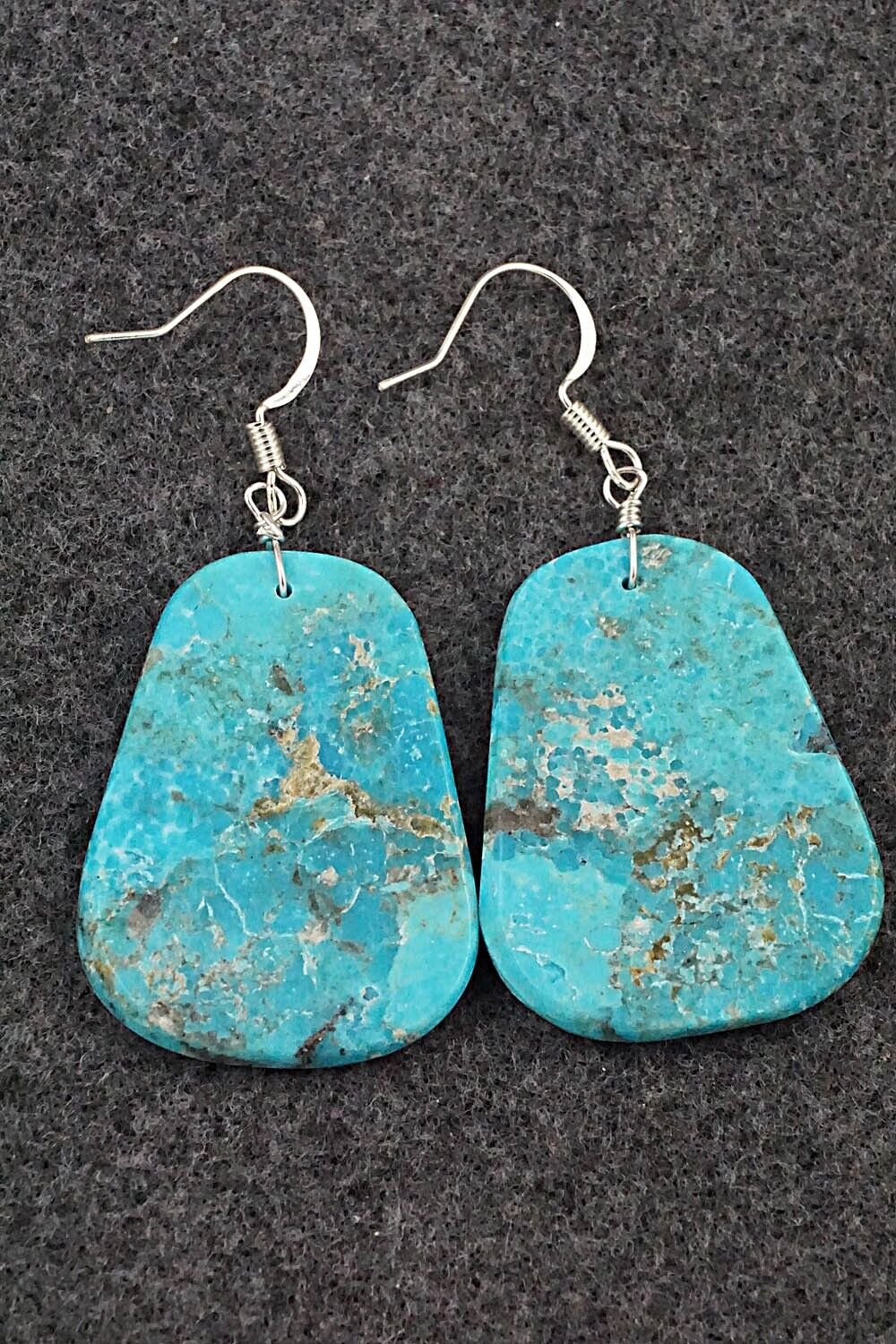 Turquoise & Sterling Silver Earrings - Lupe Lovato