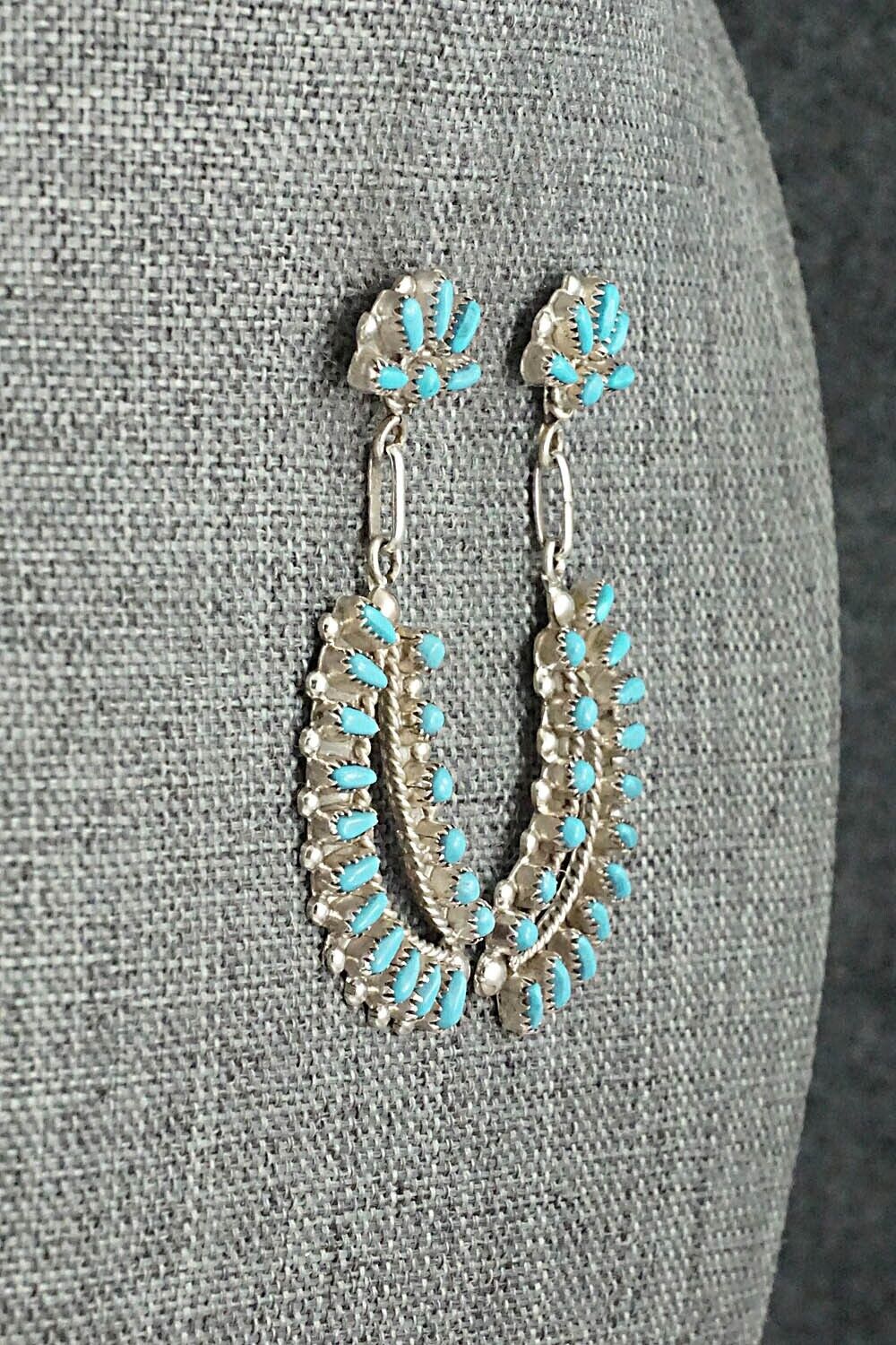 Turquoise & Sterling Silver Earrings - Vangie Lonjose