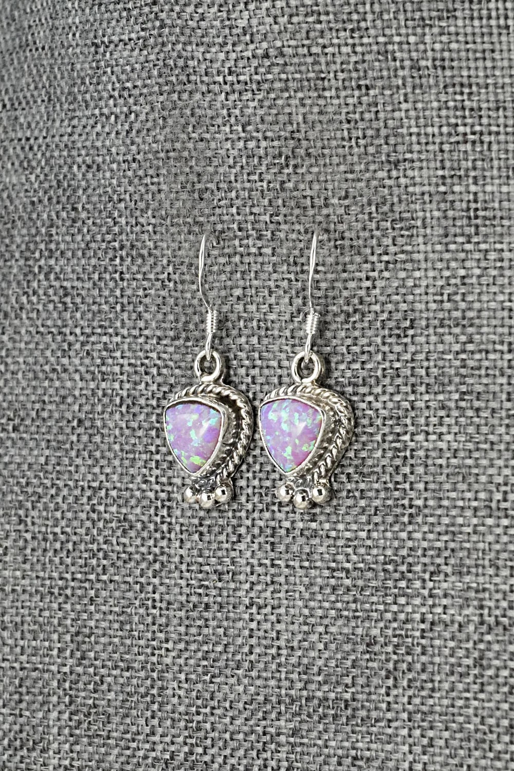 Opalite & Sterling Silver Earrings - Adelarae Yazzie