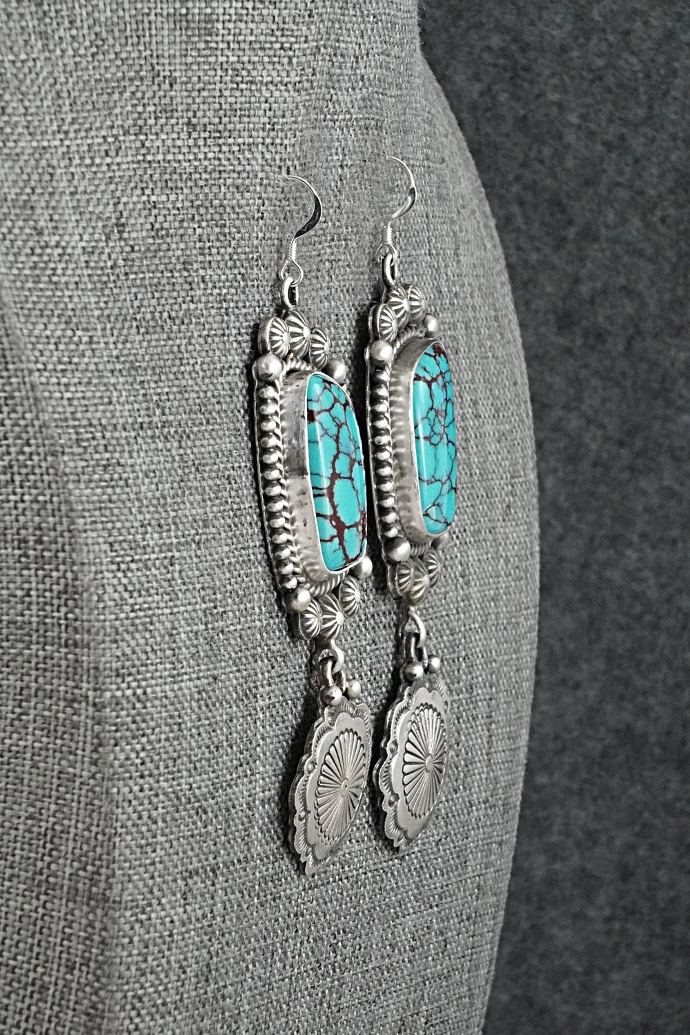 Turquoise & Sterling Silver Earrings - Michael Calladitto