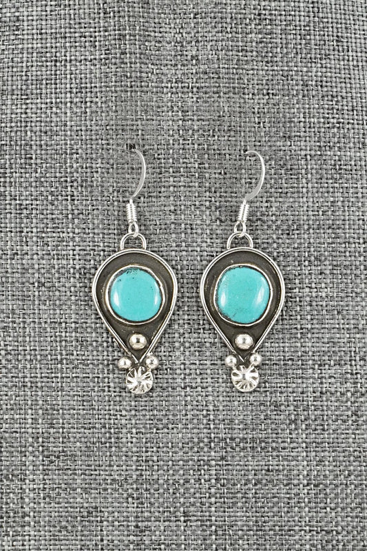 Turquoise & Sterling Silver Earrings - Priscilla Reeder