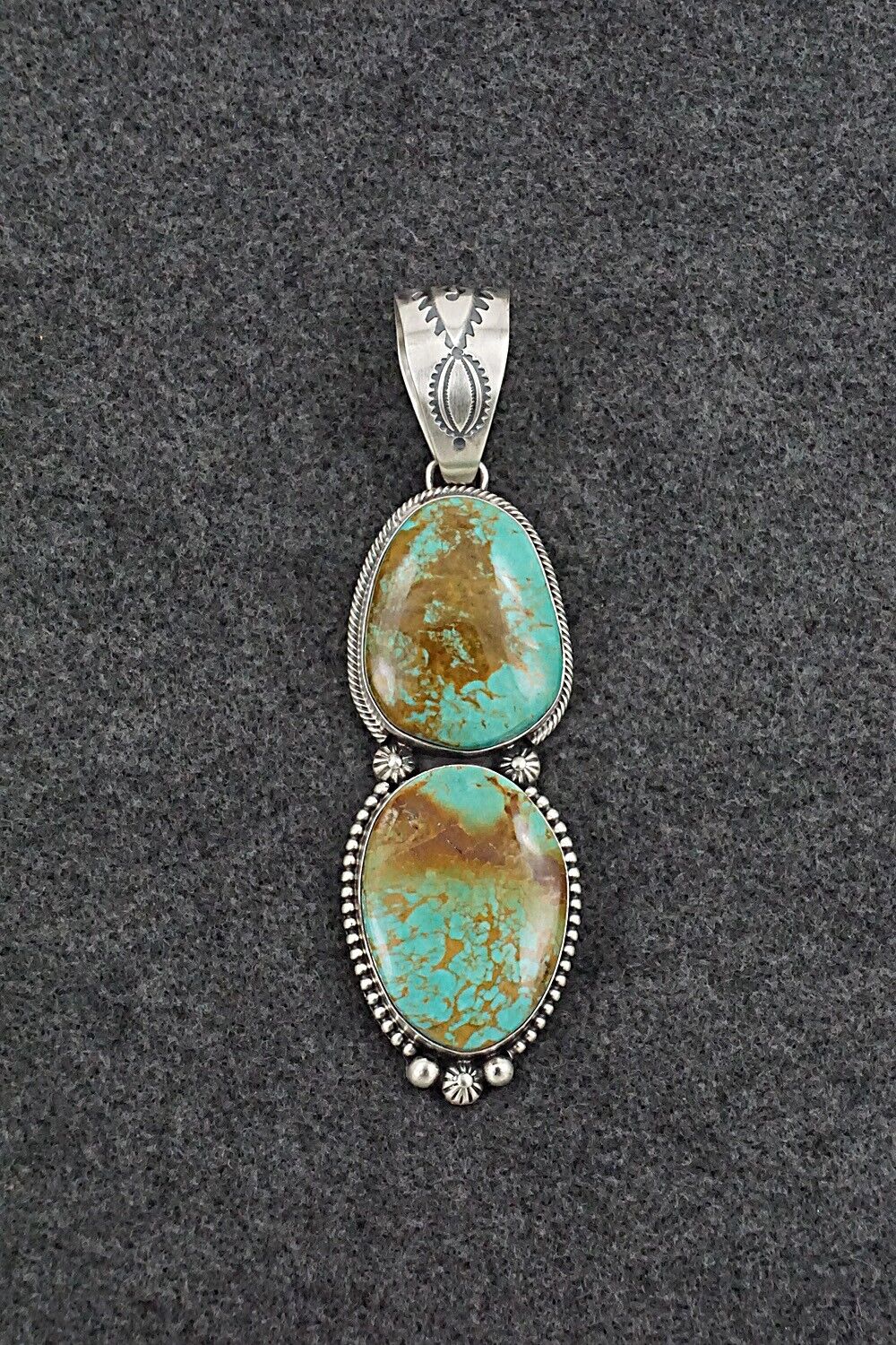 Turquoise & Sterling Silver Pendant - Darrin Livingston