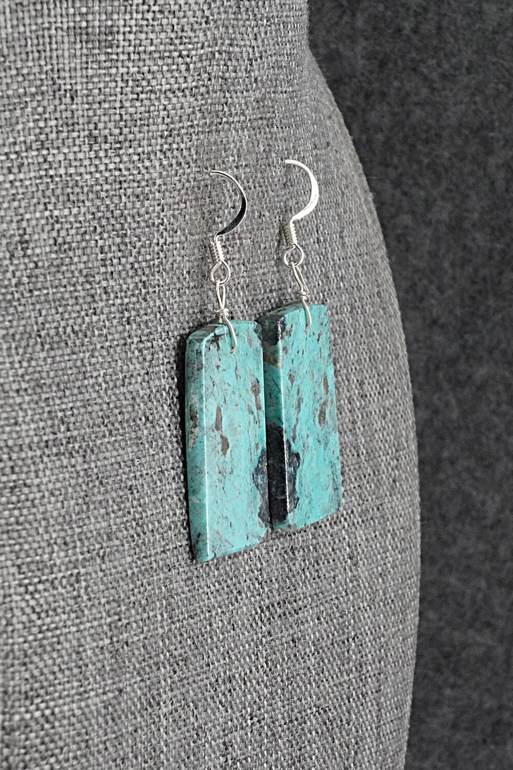 Turquoise & Sterling Silver Earrings - Joe Garcia