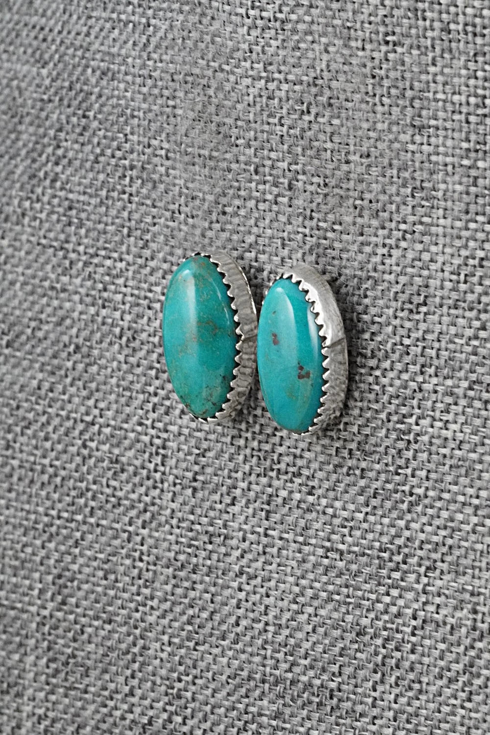 Turquoise & Sterling Silver Necklace and Earrings Set - Murray Hannaweeka