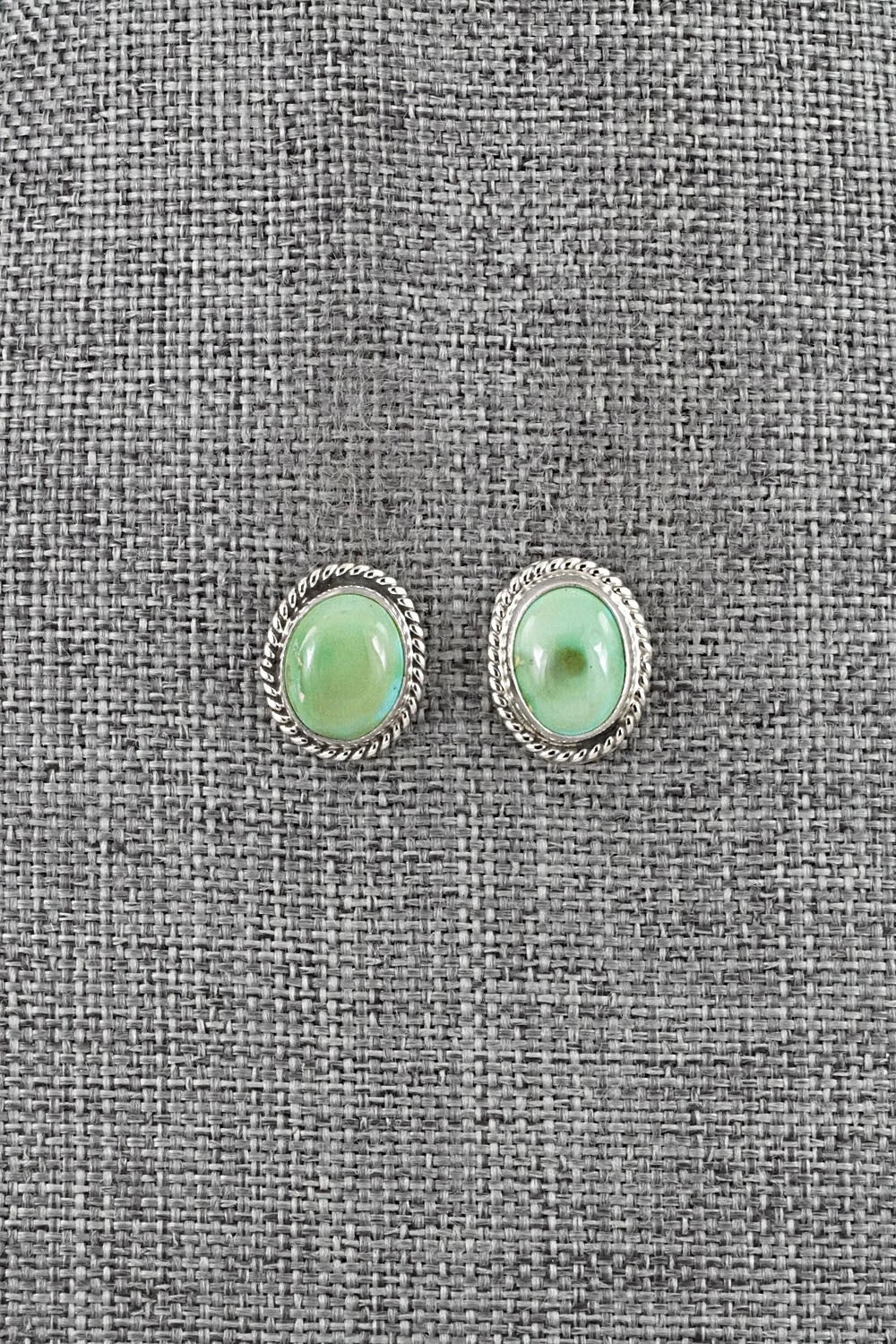 Turquoise & Sterling Silver Earrings - Eugene Gruber