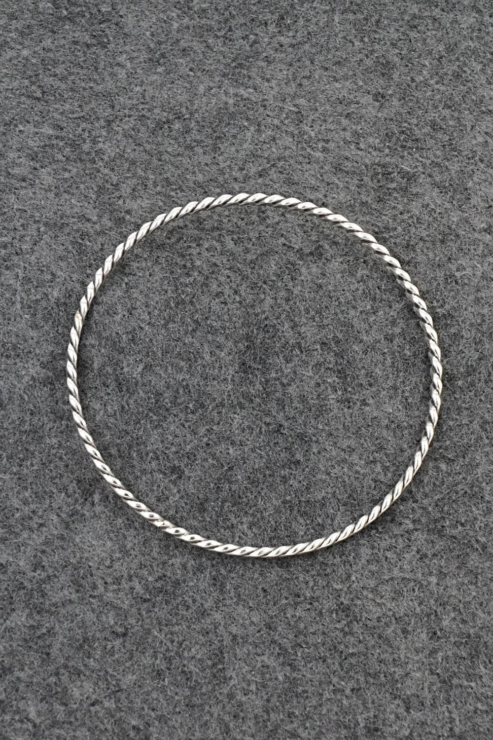 Sterling Silver Bangle Bracelet - Elaine Tahe