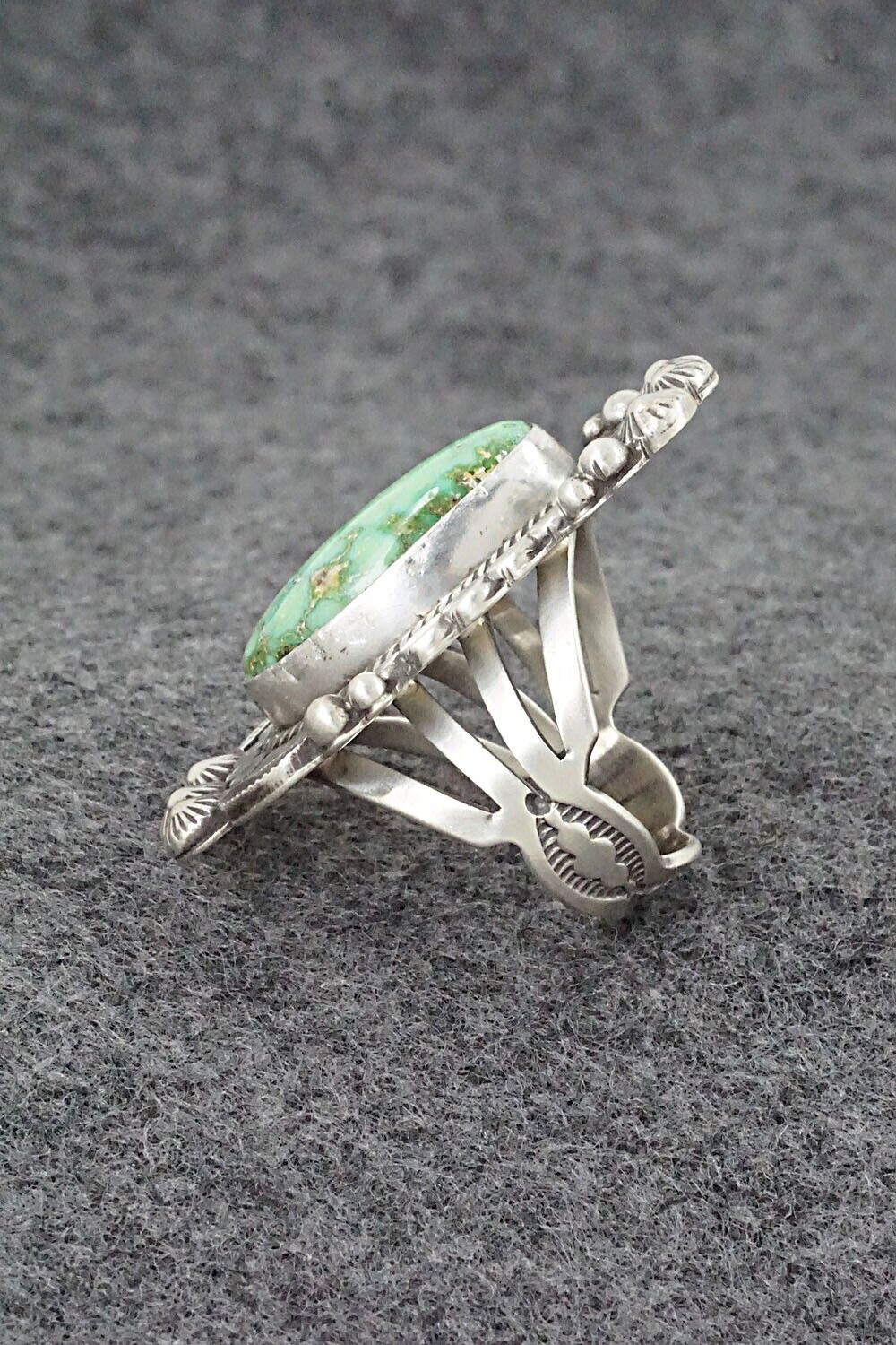 Turquoise & Sterling Silver Ring - Tom Lewis - Size 7.25
