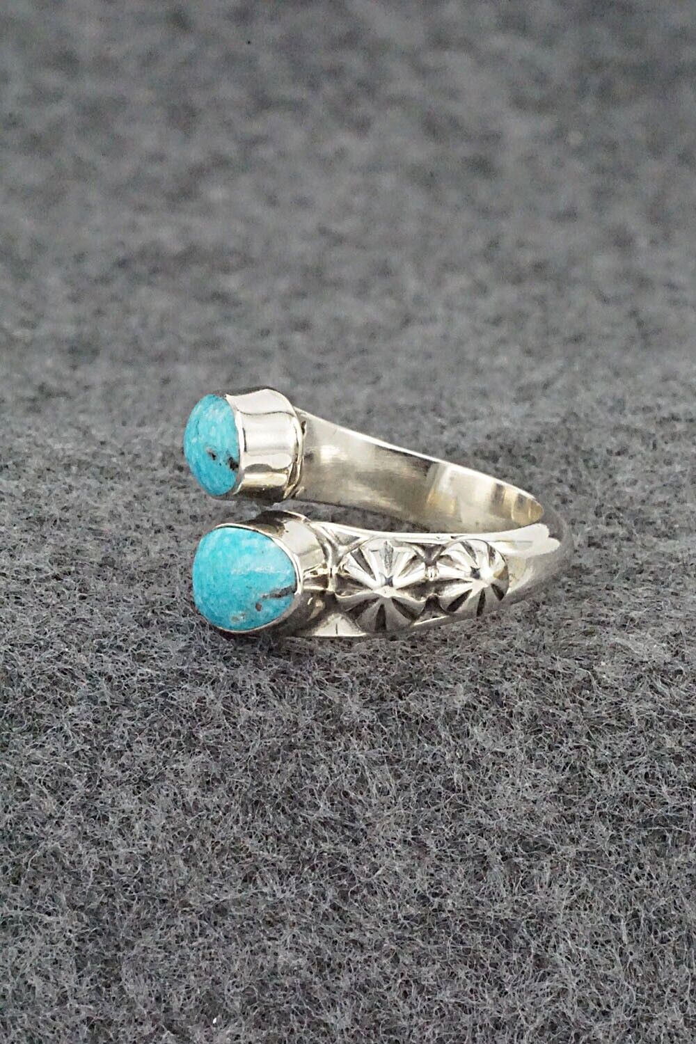 Turquoise & Sterling Silver Ring - Freda Martinez - Size 5