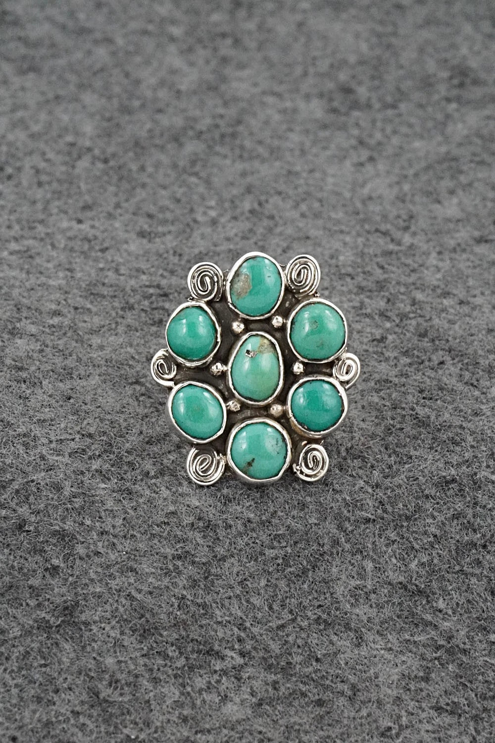 Turquoise & Sterling Silver Ring - Priscilla Reeder - Size 9.5