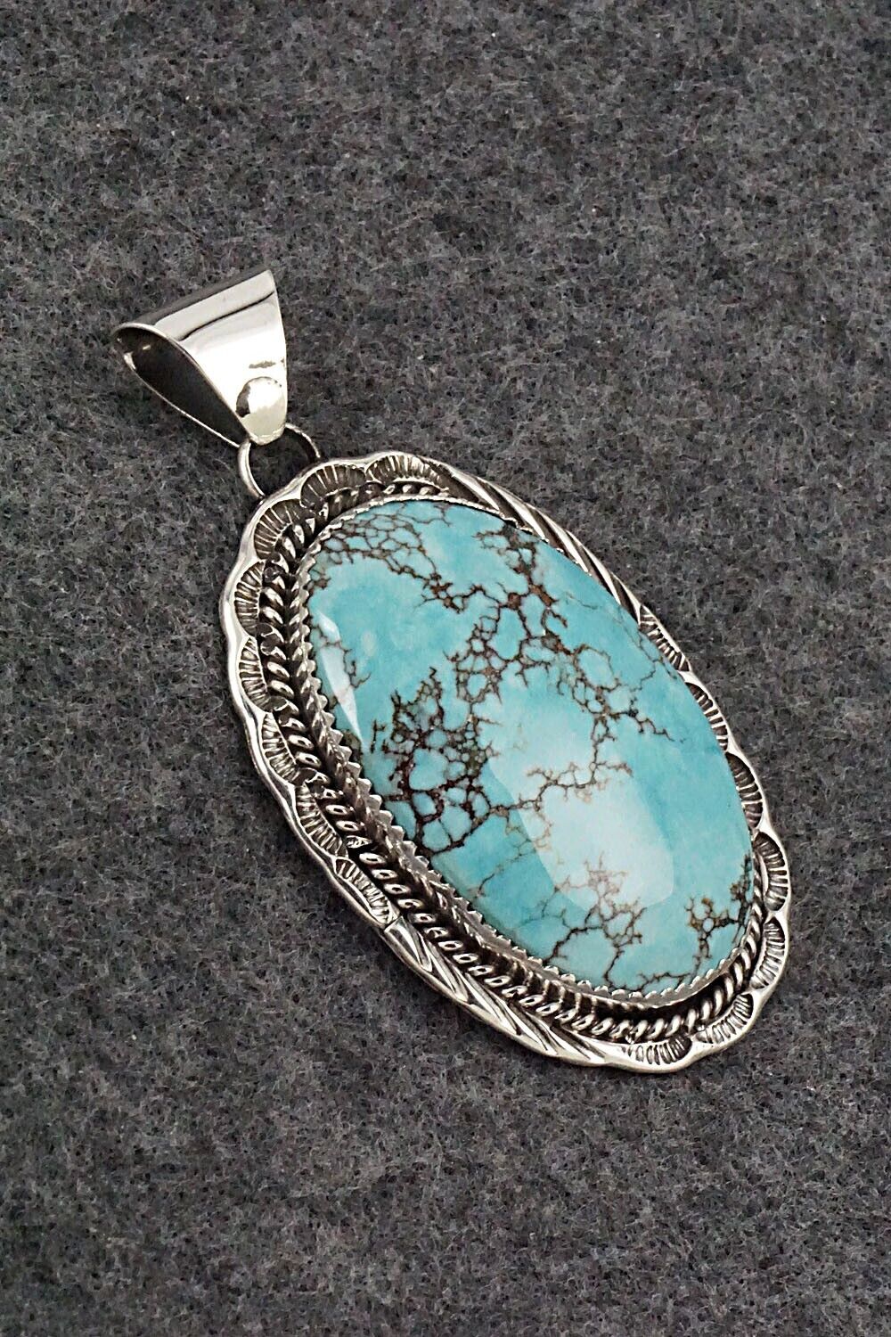 Turquoise & Sterling Silver Pendant - Freda Martinez