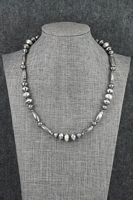 Sterling Silver Navajo Pearl Necklace 18" - Vintage