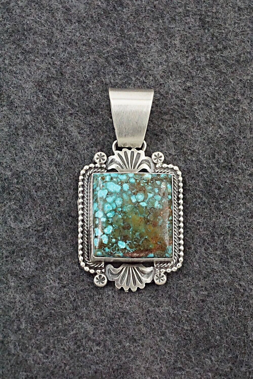 Turquoise & Sterling Silver Pendant - Darrin Livingston