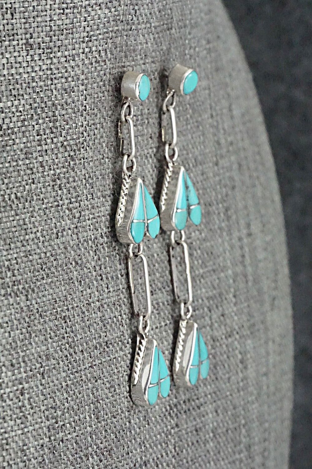 Turquoise and Sterling Silver Earrings - Velda Nastacio