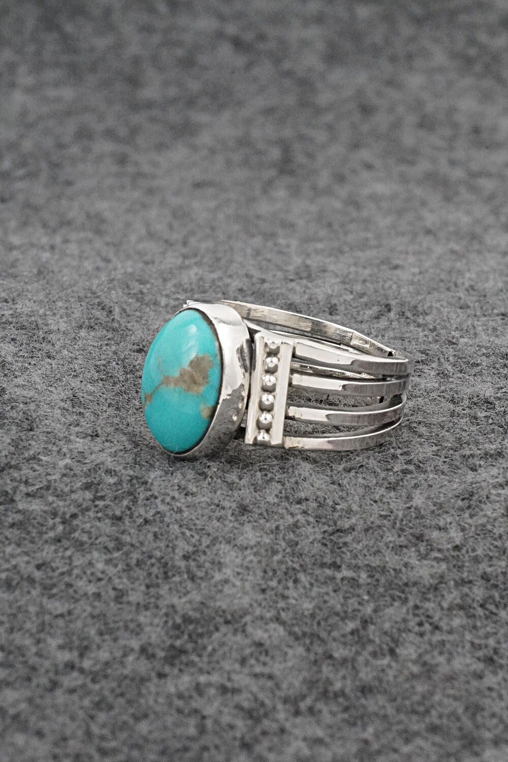 Turquoise & Sterling Silver Ring - Thomas Yazzie - Size 7
