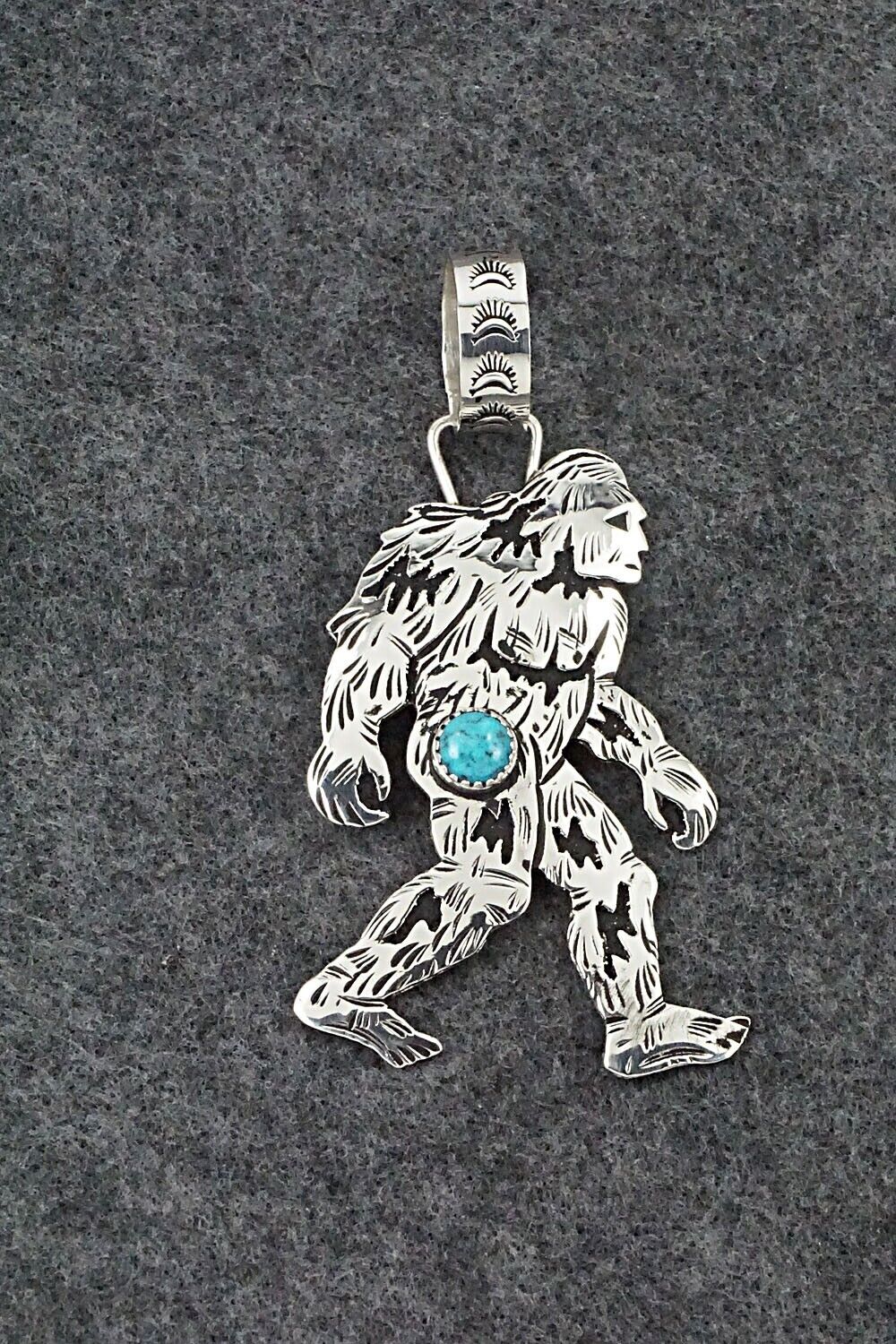 Turquoise & Sterling Silver Pendant - Richard Singer