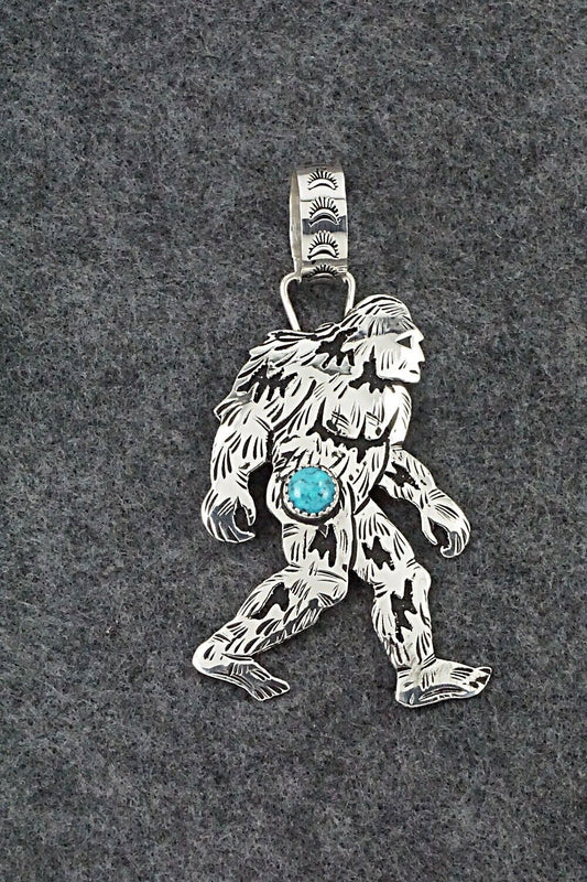 Turquoise & Sterling Silver Pendant - Richard Singer