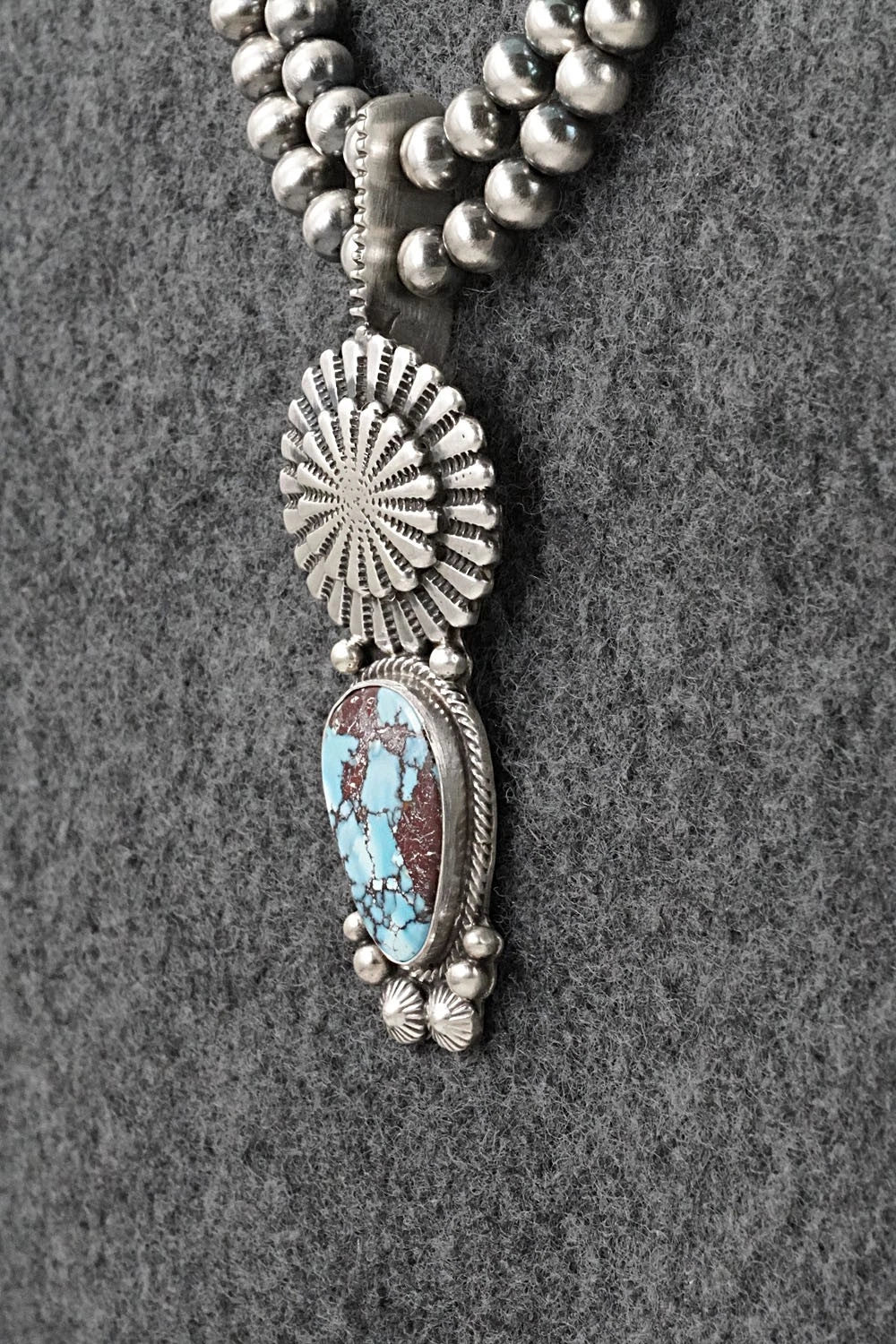 Turquoise & Sterling Silver Necklace - Tom Lewis