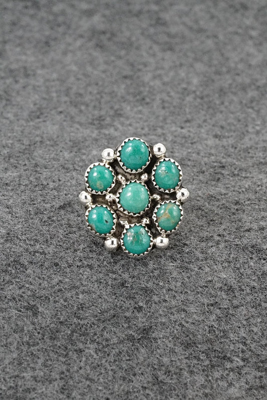 Turquoise & Sterling Silver Ring - Priscilla Reeder - Size 9.5