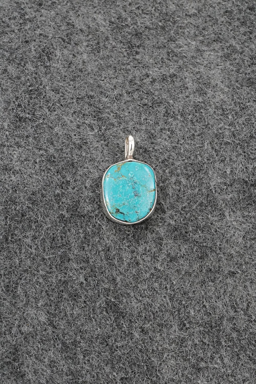 Turquoise & Sterling Silver Pendant - Ernest Hawthorne